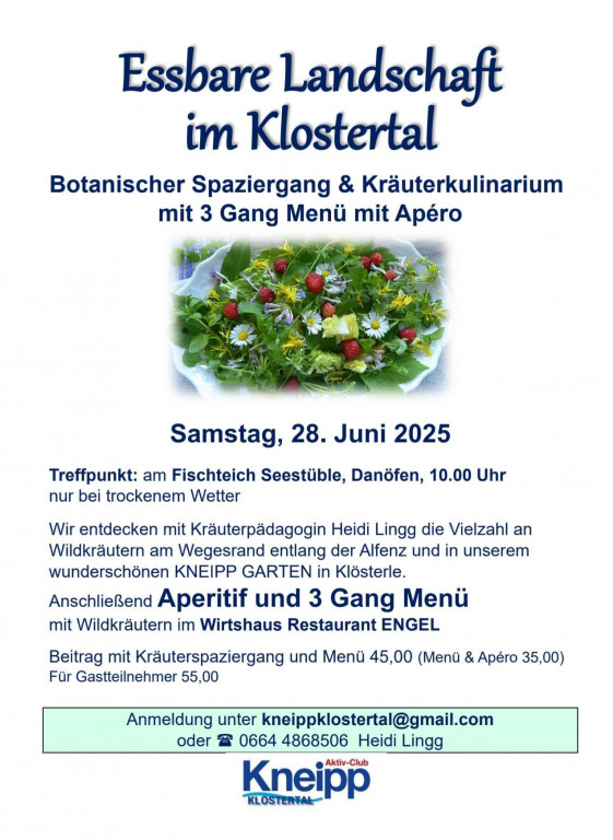 KAC Klostertal Essbare Landschaft Einladung